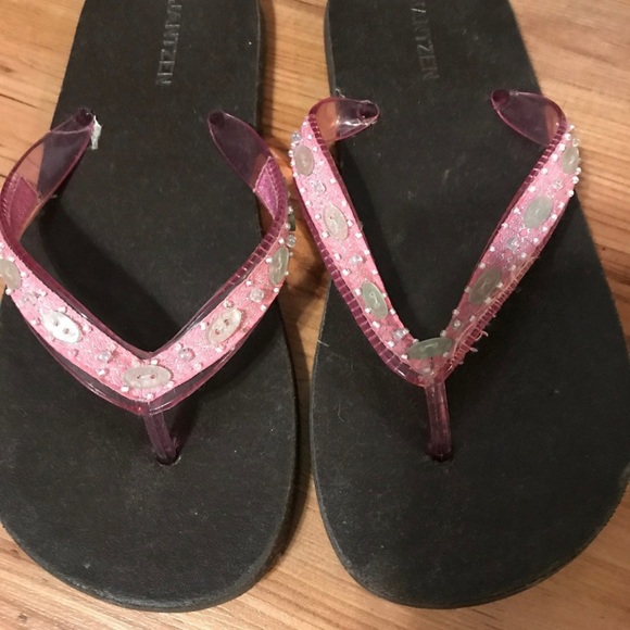 Beach Sandals Jantzen Women’s Size 7 Flip Flops summer shoes resort wear - Picture 2 of 4
